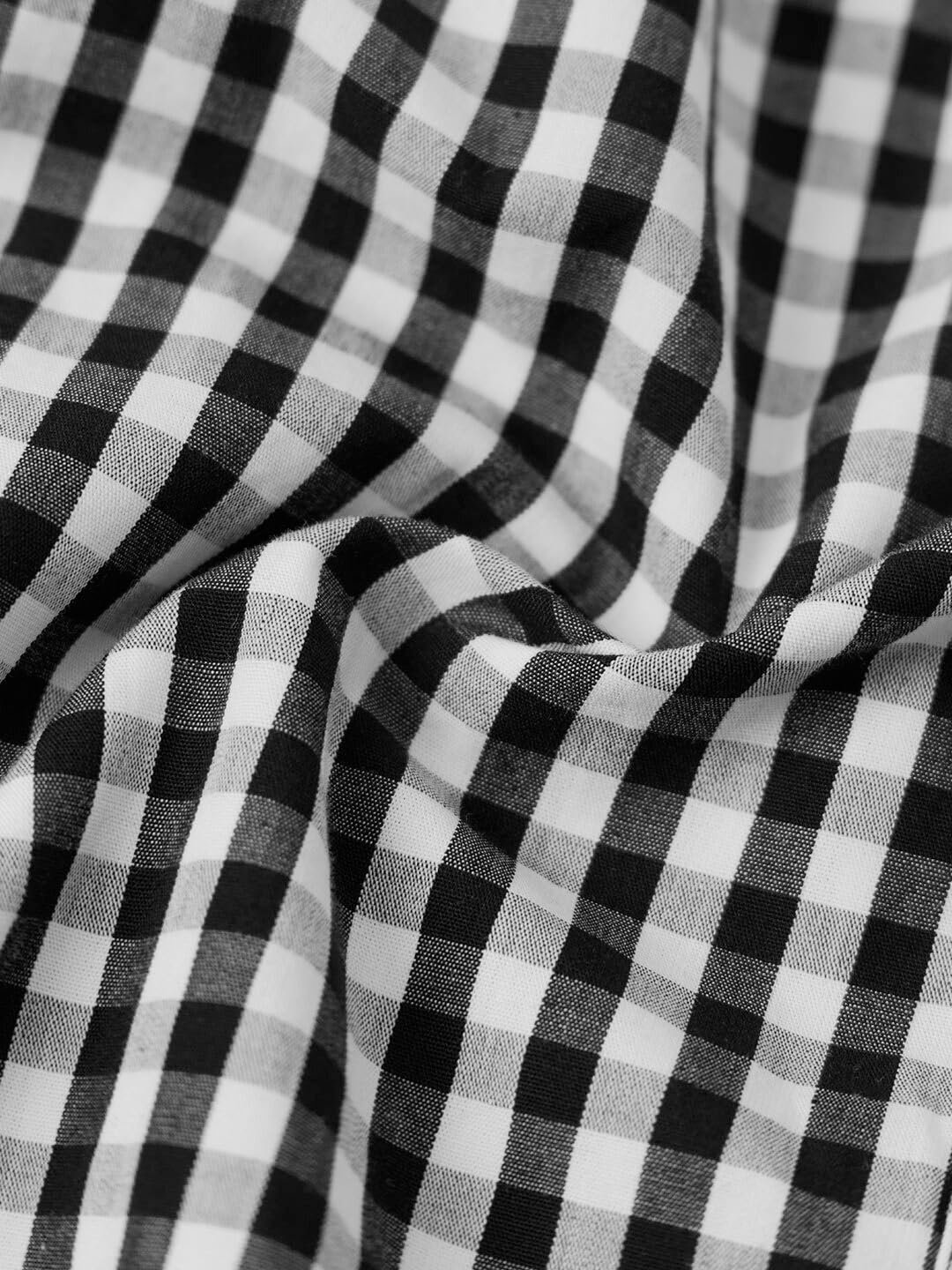 The Souled Store Camicia scozzese: donne e ragazze maniche lunghe colletto spalmato cotone a quadretti ricamato vestibilità regolare vita laterale regolabile abiti legati