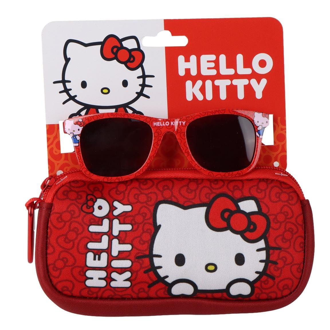 CERDÁ LIFE'S LITTLE MOMENTS Hello Kitty & Friends Girls UV Protection Summer Red Sunglasses and Case Set for Holidays, Travel, Everyday Use