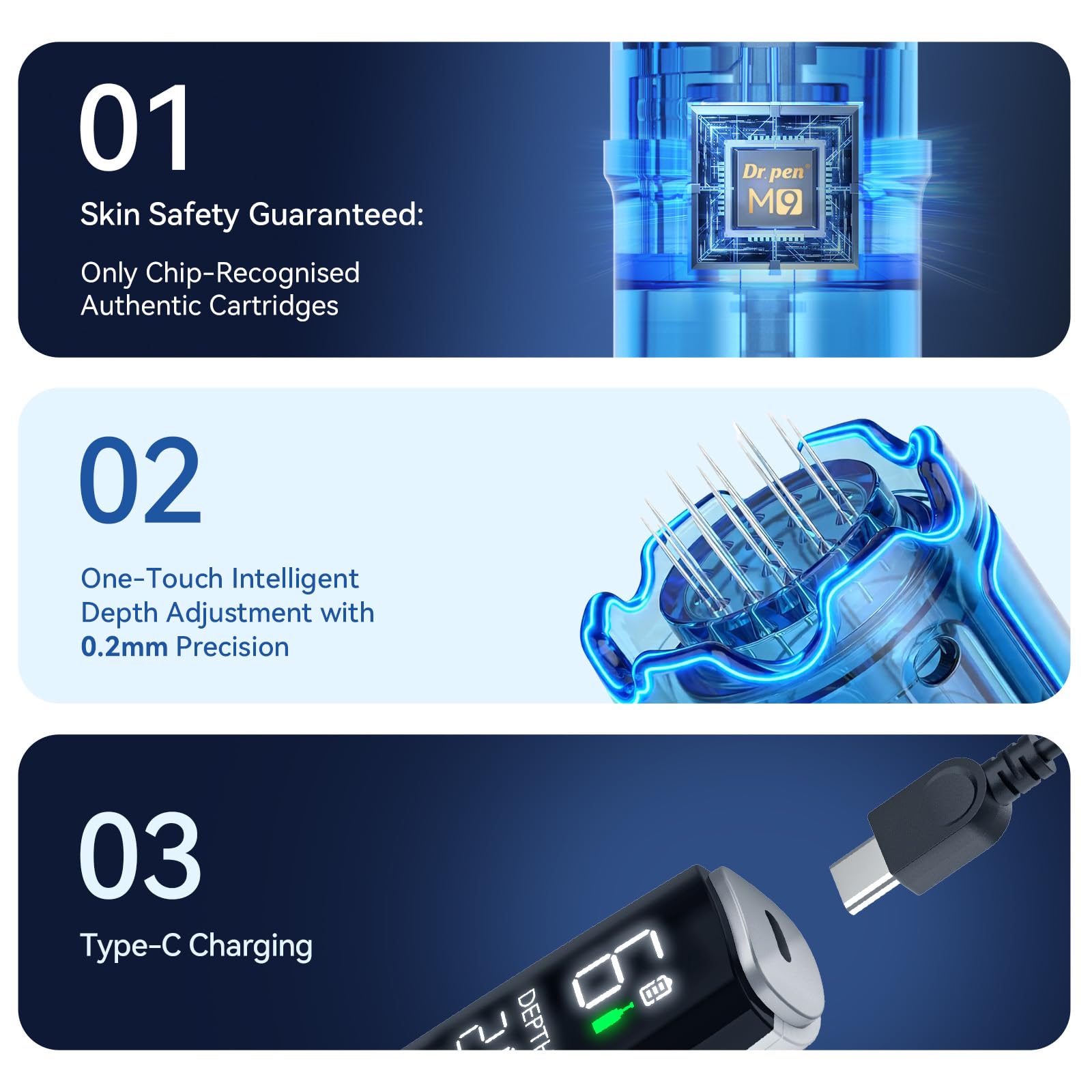 Dr. Pen M9 Microneedling Pen Set Microneedling per Professionisti & Casa