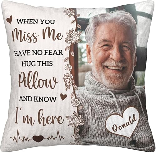 Almohada conmemorativa personalizada con foto, regalo de condolencia para la pérdida de seres queridos, regalos de recuerdo de duelo, funda de