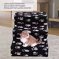Vista 2 de Escaleras para mascotas, escalera de escalada para mascotas, 3 niveles, portátil, antideslizante, escaleras extraíbles para perros y gatos