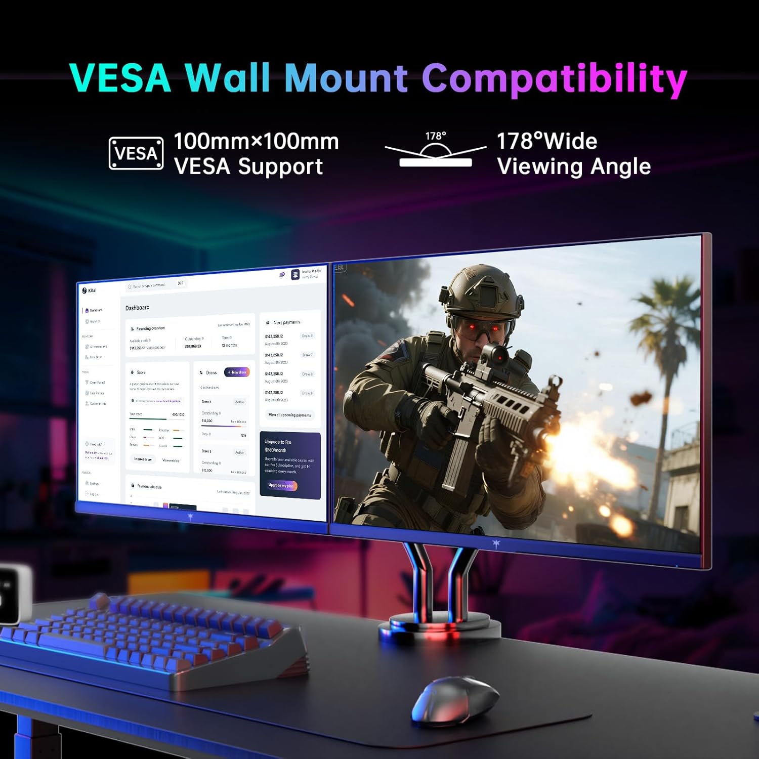 KTC H25Y7 VESA Wall Mount Compatibility