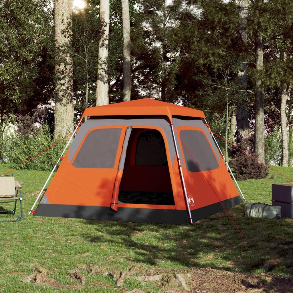 Tenda Familiare 6 Persone Verde Cupola Impermeabile