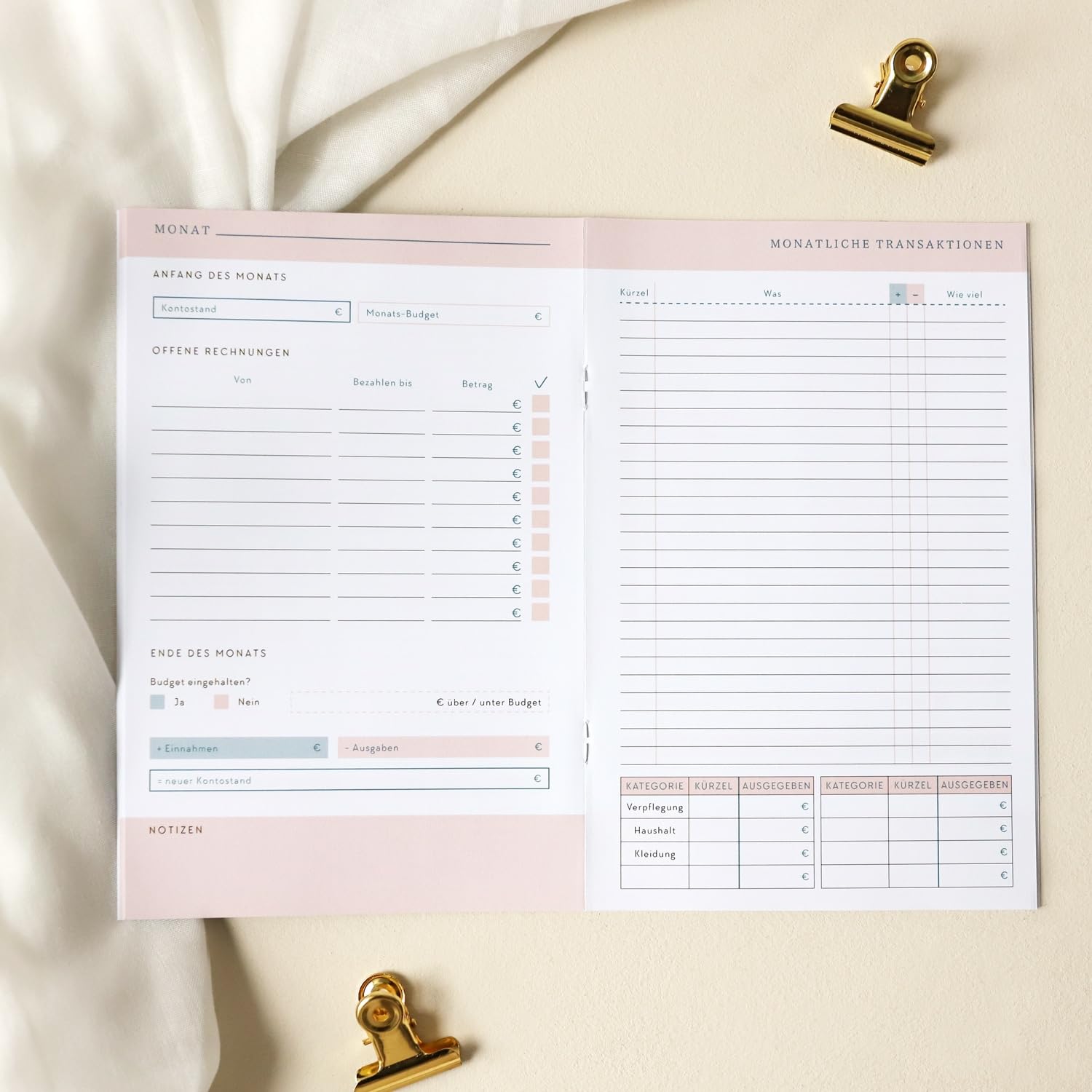 Odernichtoderdoch® Einsteckheft ''Finanzplaner'' - Budgetplaner, Notizheft im A5-Format - 32 Seiten (A5-Version)