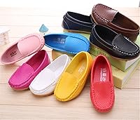 Vista 6 de Lonsoen - Mocasines de meter para niños y niñas, suaves y de vestir