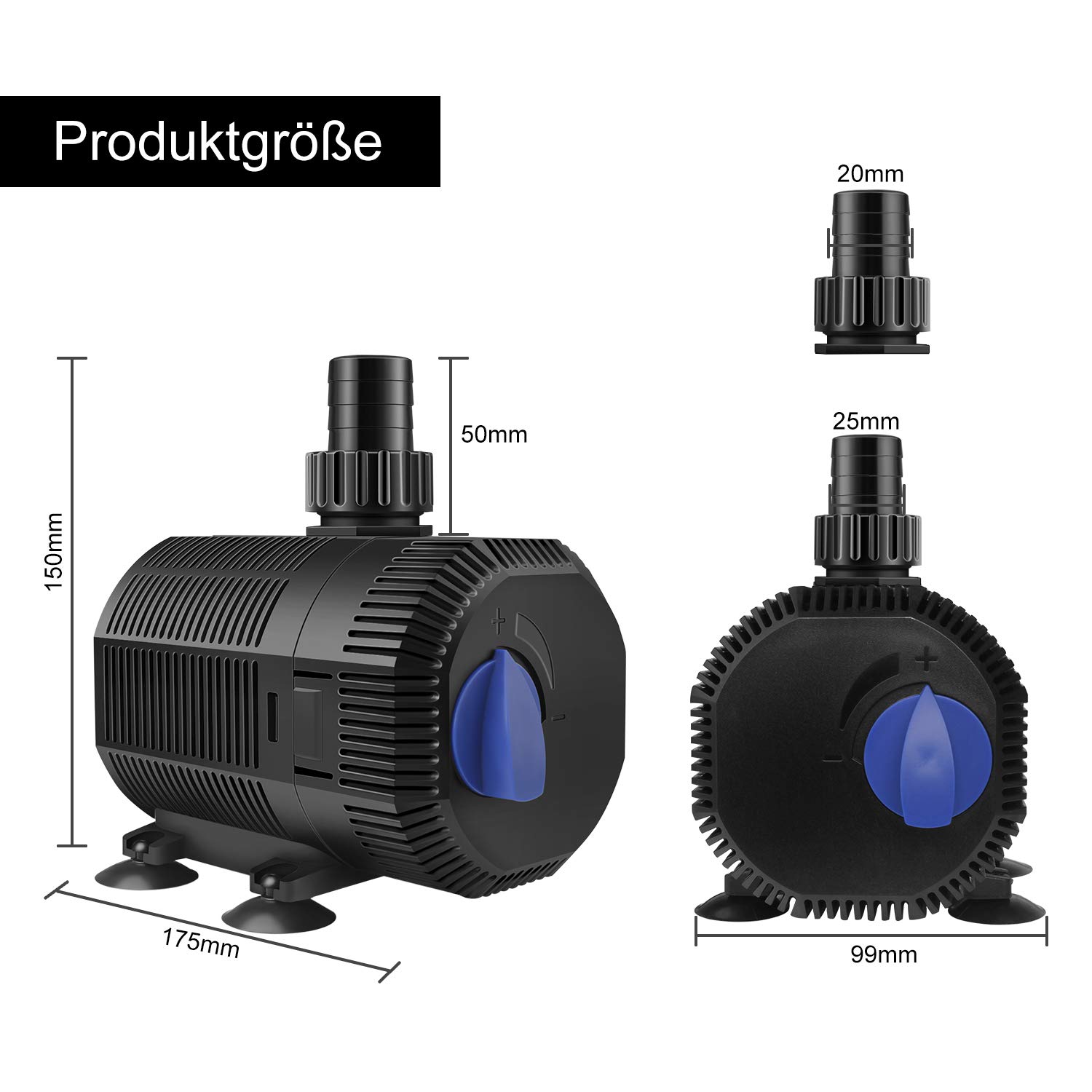 Pompa di Giardinaggio Stagno Della Pompa dell'acqua Eco pompa 2300L/H 35W