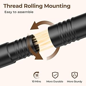 HYSEYY Clothes Rack, Clothing Rack for Hanging Clothes, Rolling Garment Rack Sturdy Coat Rack Portable Wardrobe Rack Metal Closet Rack for Bedroom Laundry Living Room, Black