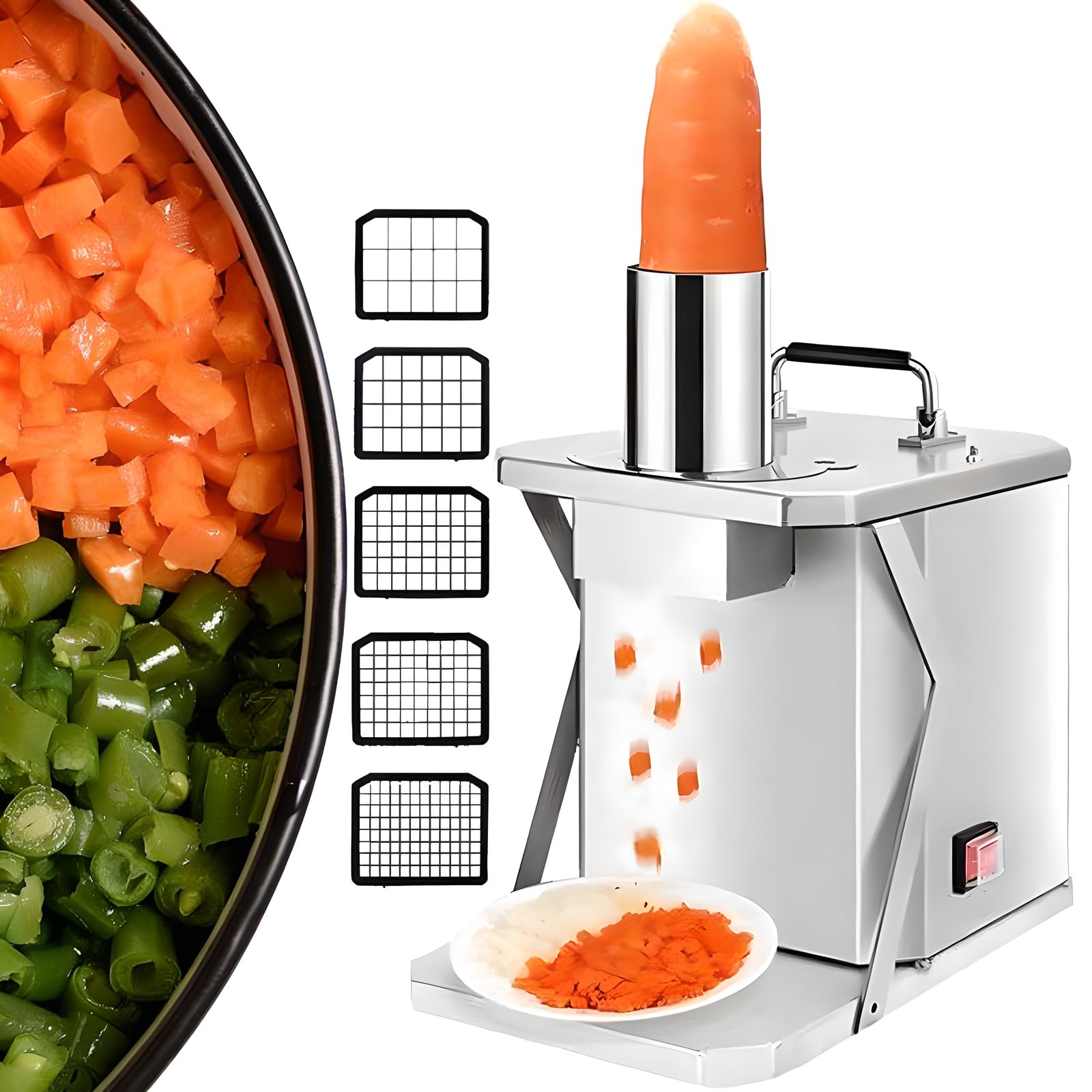 Coupe-légumes électrique en acier inoxydable durable avec alimentation automatique