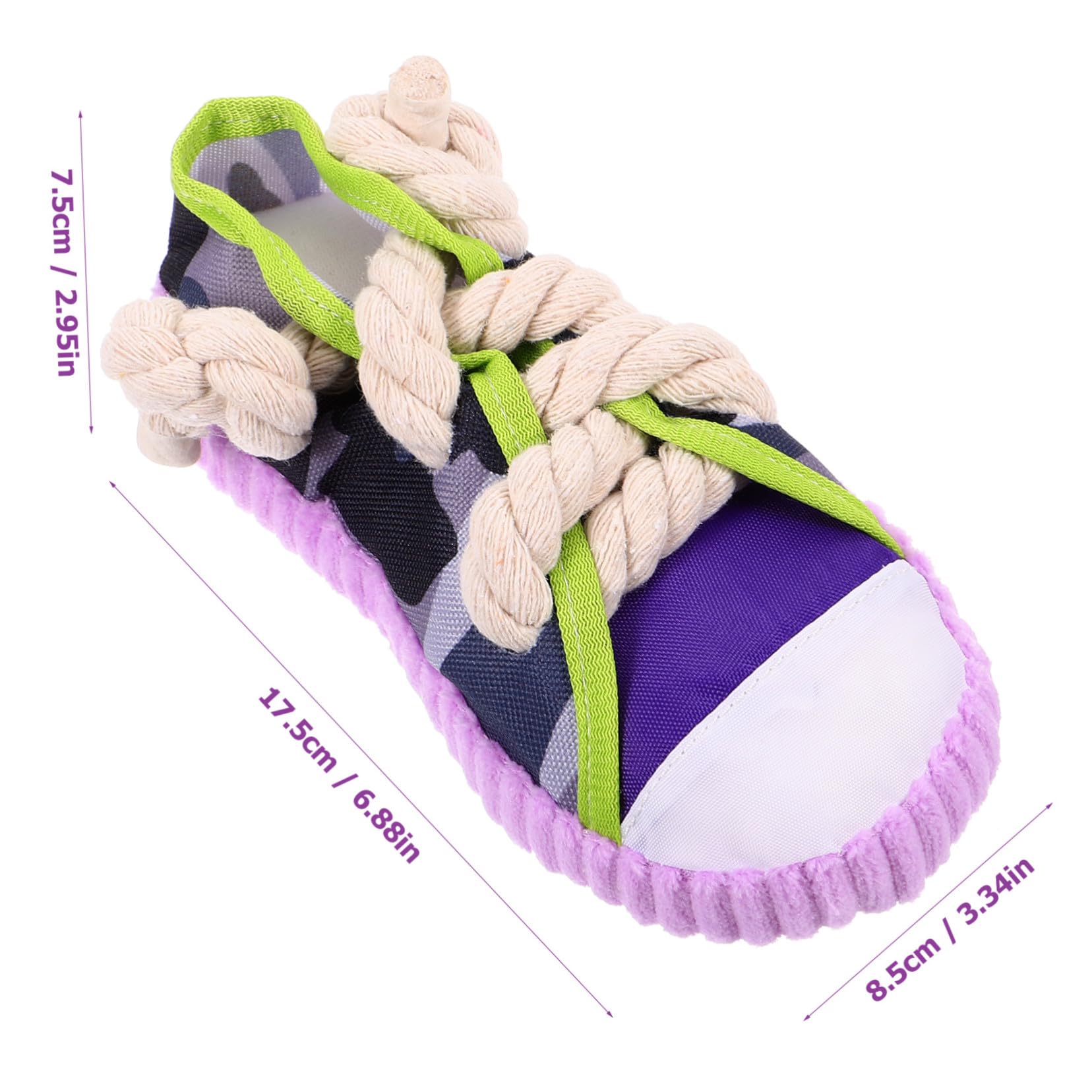 Veemoon Juguete para Perros Masticables con Sonido Cuerda de Algodón Resistente Forma de Zapato para Cachorros y Perros Pequeños Mediano y Grande para Dentición y Limpieza Dental