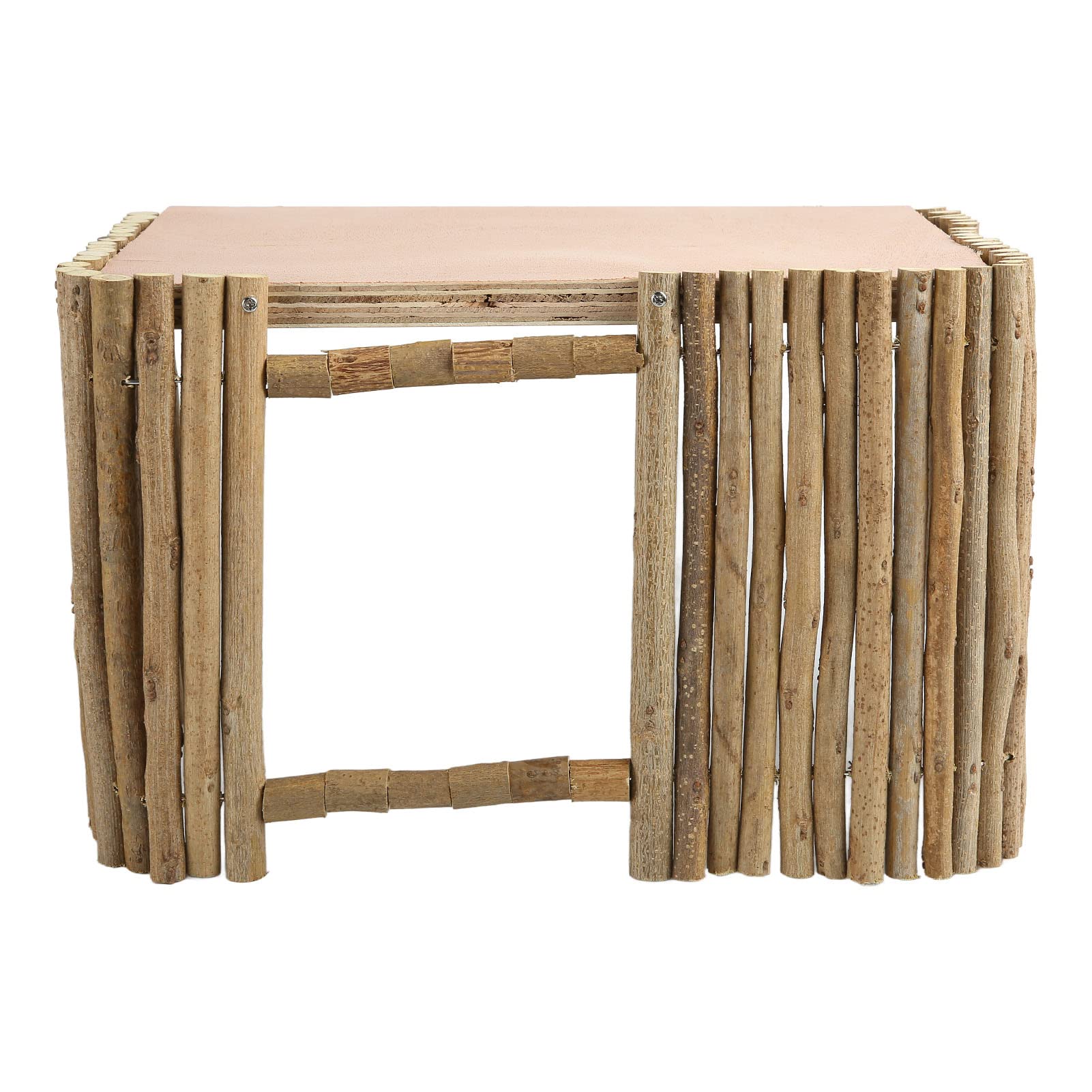 Piccolo rifugio in legno per piccoli animali domestici, casetta rifugio per piccoli animali, capanna traspirante per criceti con piattaforma di gioco per conigli, cincillà e