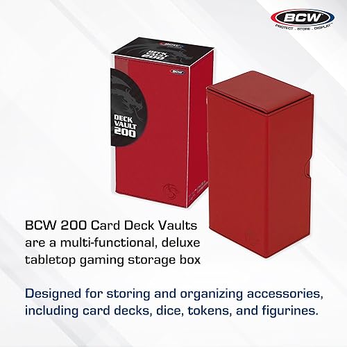 Vista 17 de BCW Deck Vault-LX 200 - Azul Estuche de cartas premium con capacidad de 100 tarjetas, cierre magnético y bandeja de dados Para Magic Commander