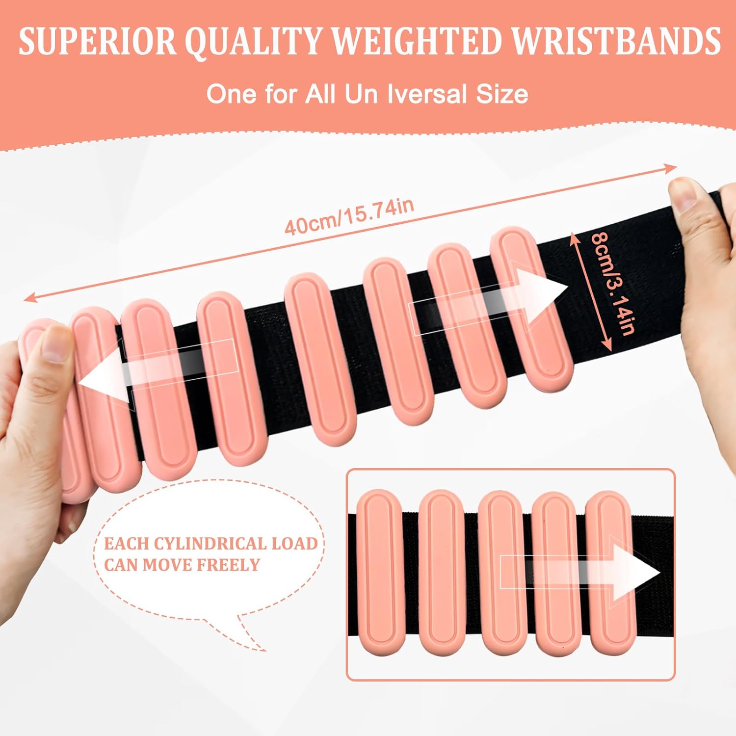 Adjustable Ankle Weights Set of 2 (1Lb Each) for Women Men Kids Wrist Ankle Weights Increase Training Intensity Wrist Weights Increase Training Intensity for Yoga, Pilates, Aerobics,Swimming, Hiking