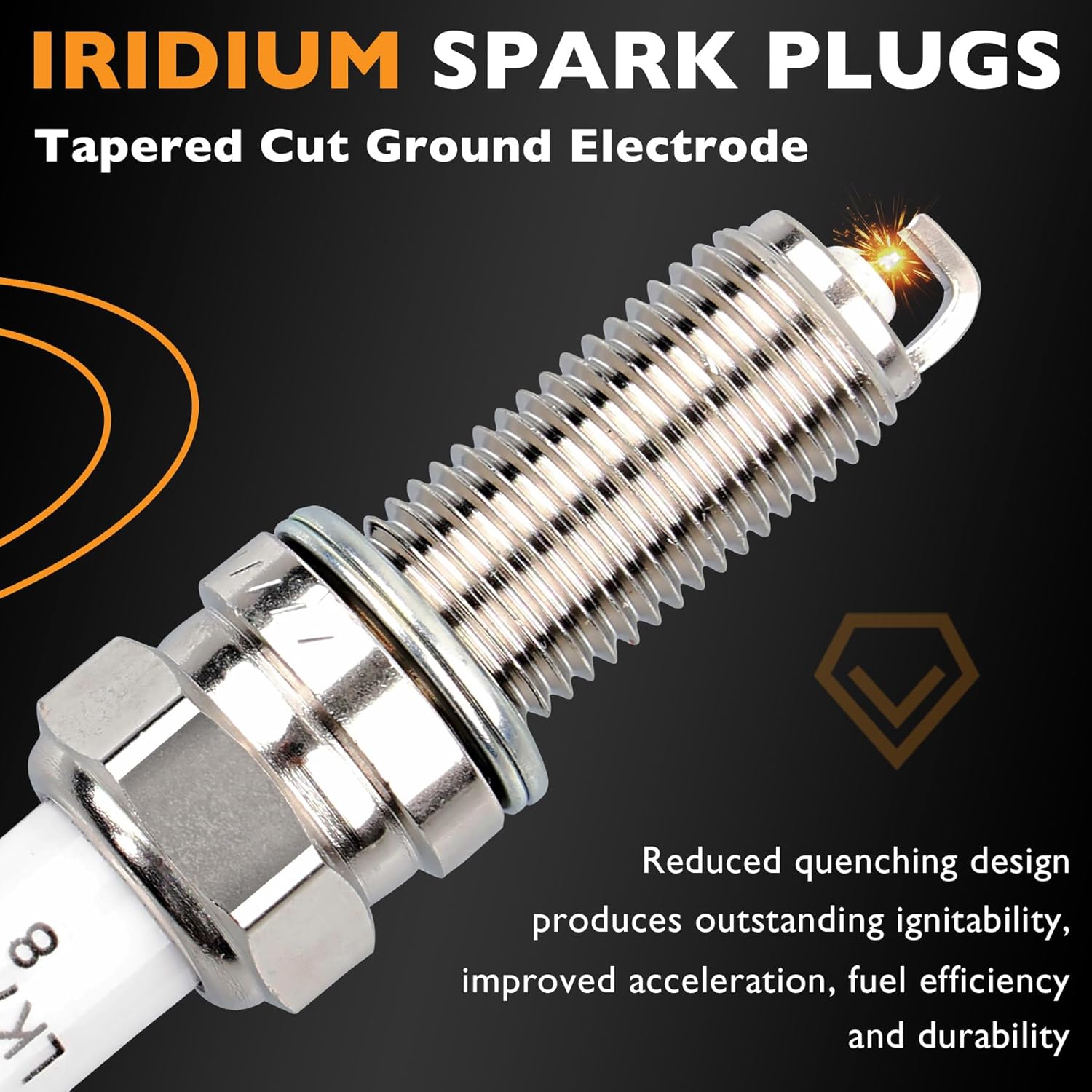 HQPASFY UF603 Ignition Coils & Iridium Spark Plugs Set of 6 Compatible with Honda Odyssey Accord Crosstour, Acura RL TL TSX ZDX MDX RDX Replace# C1624, GN10426, 5C1681, E1103