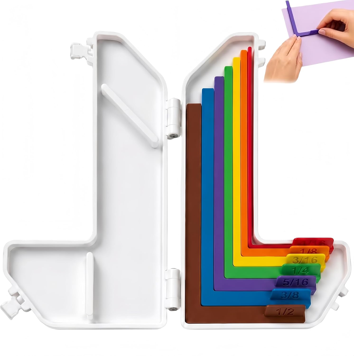 7pcs Paper Crafting Alignment Guides with Case for Card Making