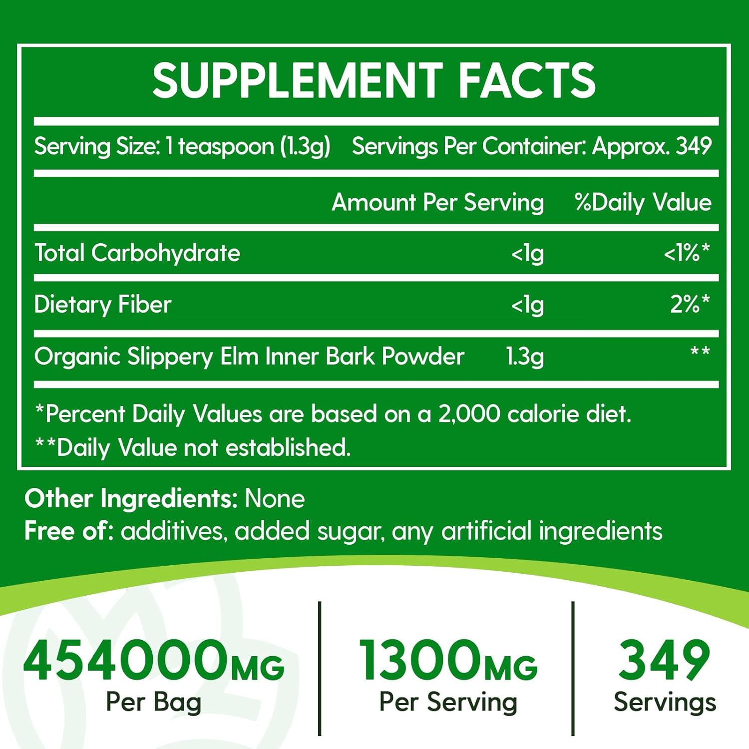 Slippery Elm, Natural Herbs Slippery Elm Powder for Soothing Throat* & Digestive, Diarrhea, PH Balance, Gut Health - with Superior Inner Bark Source, 100% Pure & Vegan, Non-GMO, 1lb (349 Servings)