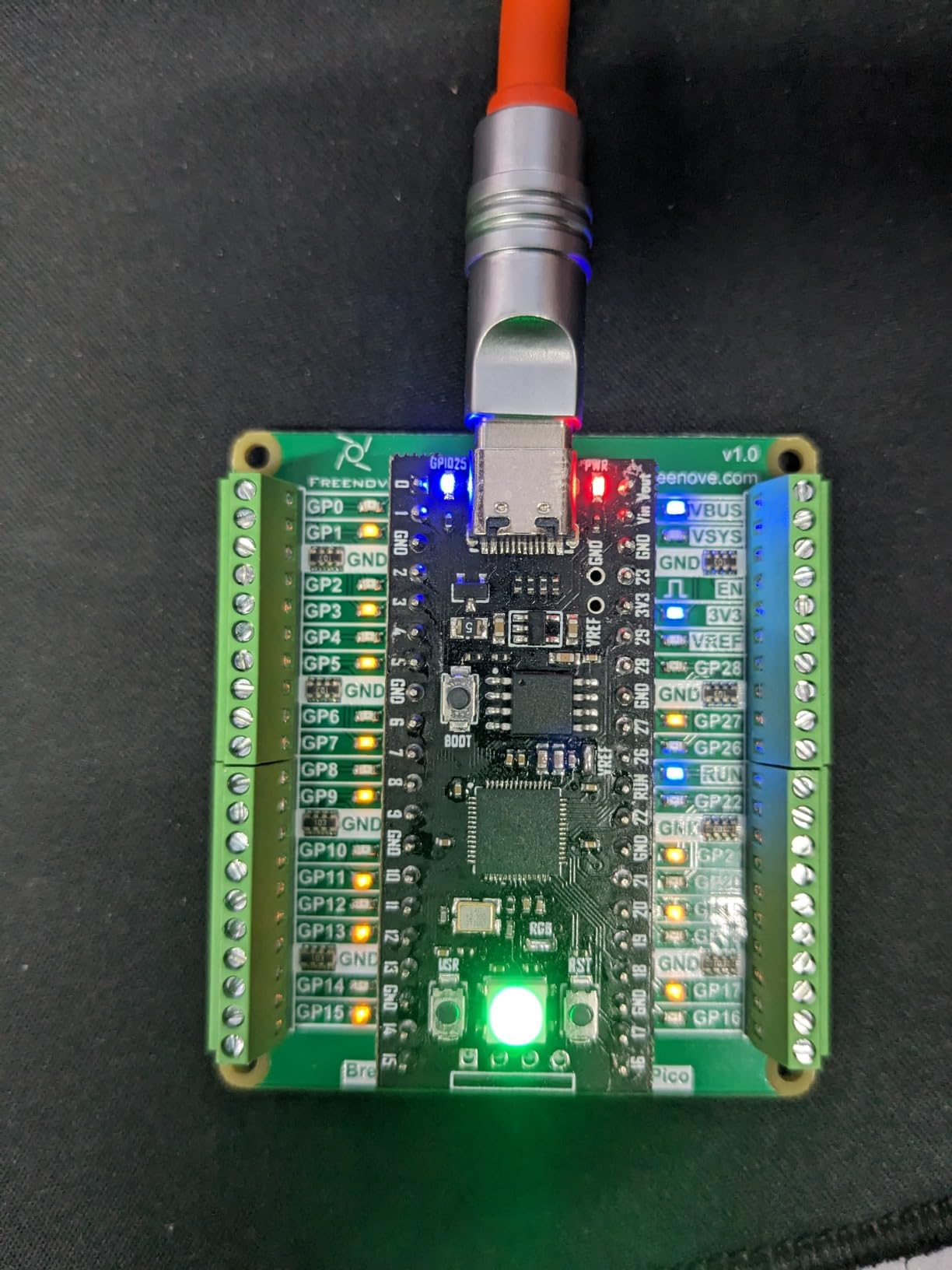 Freenove Breakout Board for Raspberry Pi Pico 1 2 W 2W H WH HAT, Termi
