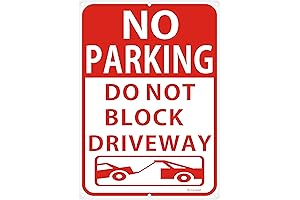 Bright Yellow Highly Reflective No Parking Sign Do Not Block Driveway