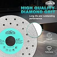 Vista 4 de Disco de molienda de losa de roca - Disco de corte de vidrio de 4.5 pulgadas, 5 unidades, amoladora angular de diamante para disco de corte