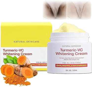 Tumeric-Vc Whitening Cream, Lightening Cream for Private Area, Lightening Cream For Face Body Dark Spots Age Spots Anti Aging Anti Wrinkles, 60g 1pcs