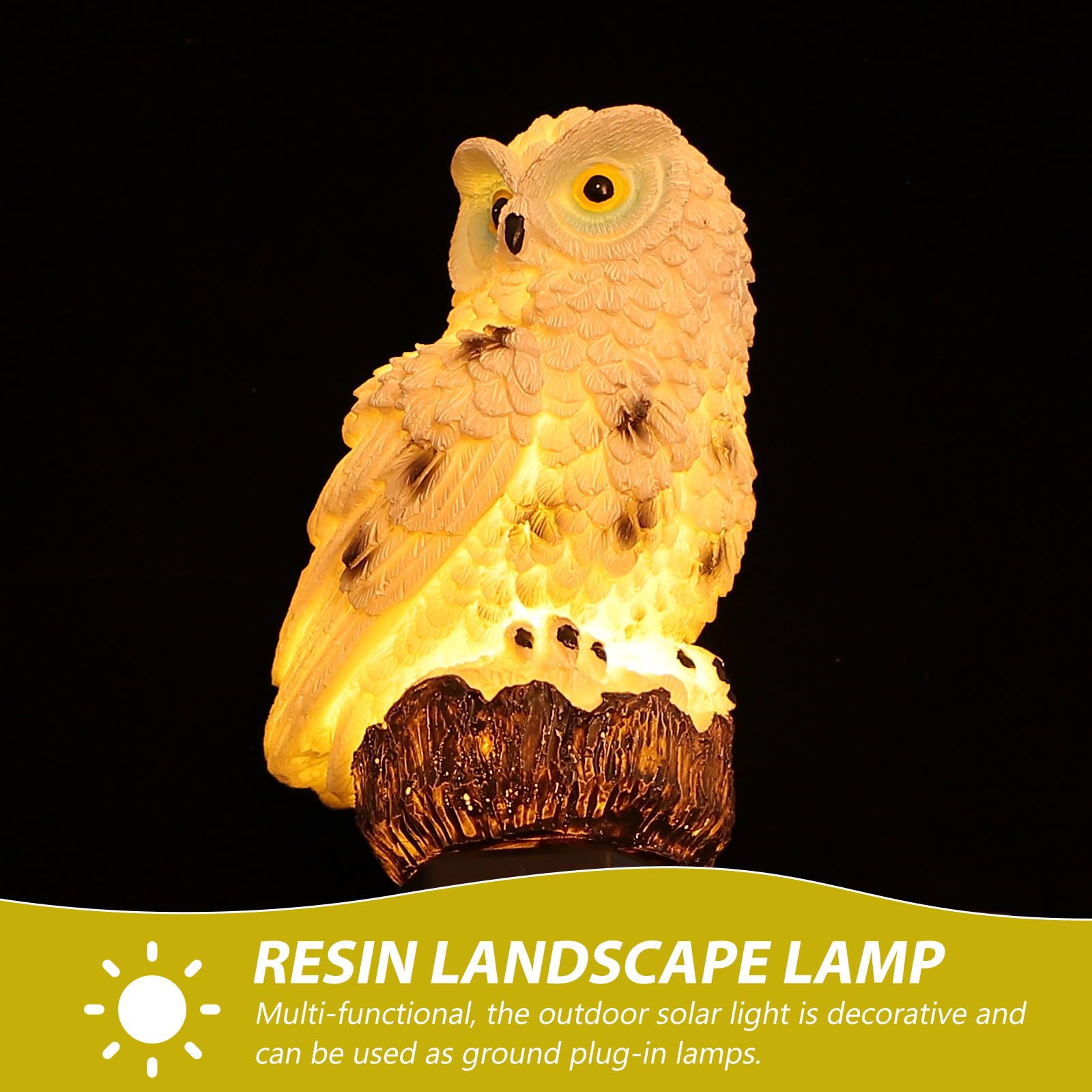 Lampes Solaires Hibou à Piquer pour Jardin, Lot de 2, LED