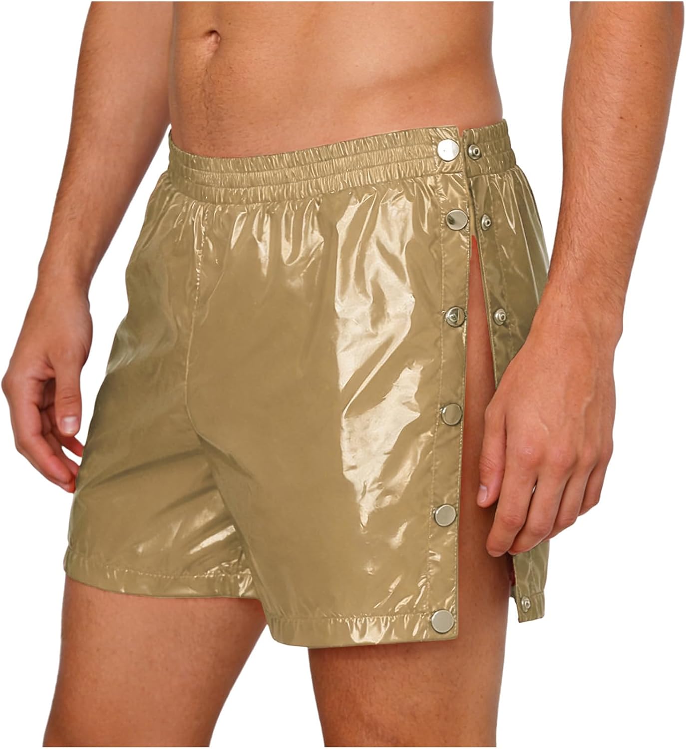 FEESHOW Mens Plastic Knee Leg Hip Surgical Loose Trunks Underpants Beach Surfing Suit LoungewearTear Away Shorts
