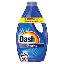 Dash Detersivo Liquido Lavatrice, 60 Lavaggi, Classico, Rimuove Le Macchie, Igienizza, Brillantezza Per I Capi