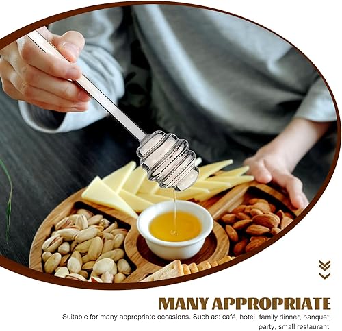 Miniatura 2 de Kichvoe Tarro de miel Tarro de miel Olla de vidrio Palo de miel Palo de miel Cuchara de miel en barra de jarabe de mermelada de miel Varita