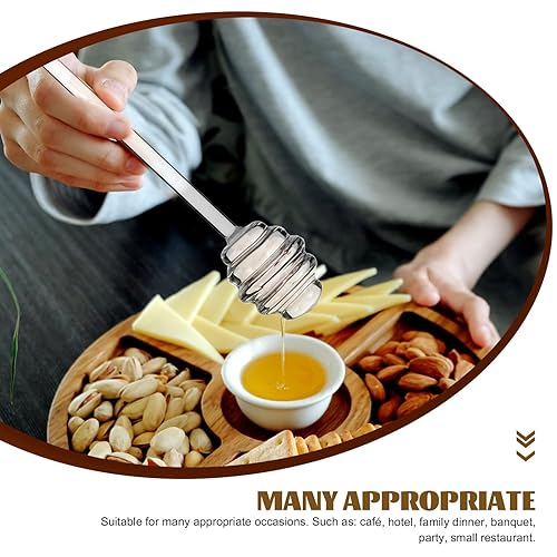 Miniatura 5 de Hemoton Mini miel miel agitador de vidrio mezclador multifunción miel servidor agitador