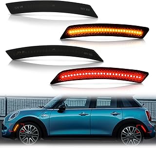 Bestview Smoked Lens Side Marker Light Assembly 4PCS for MINI Cooper (R55-R61) 2007-2015