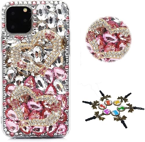 STENES Sparkle - Funda compatible con Samsung Galaxy A14 5G, elegante, hecha a mano en 3D, con diamantes de imitación, diseño de diamantes de