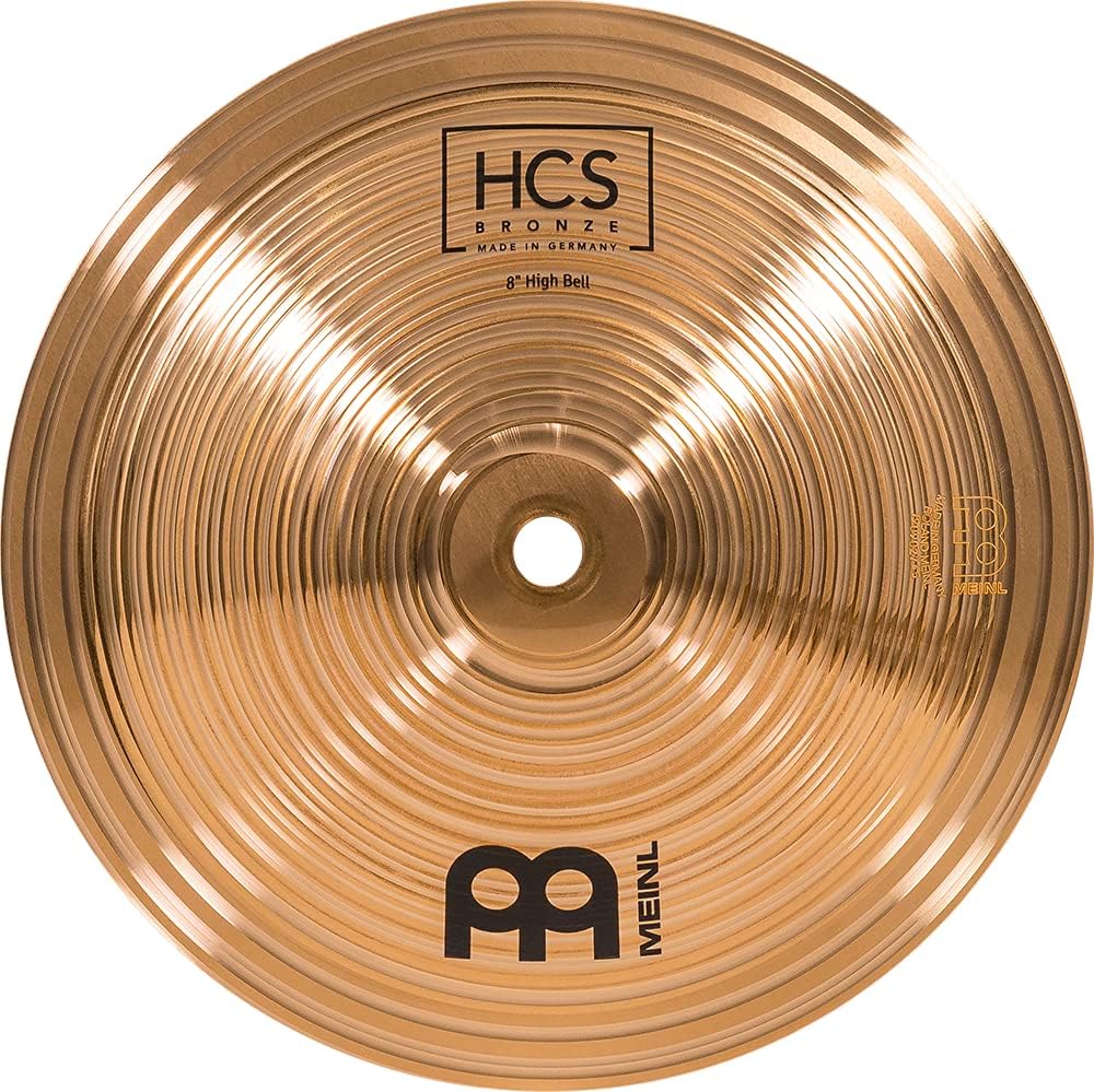 Meinl Cymbals 8" Bell - HCS Traditional Finish Brass for Drum Set, Made In Germany, 2-YEAR WARRANTY