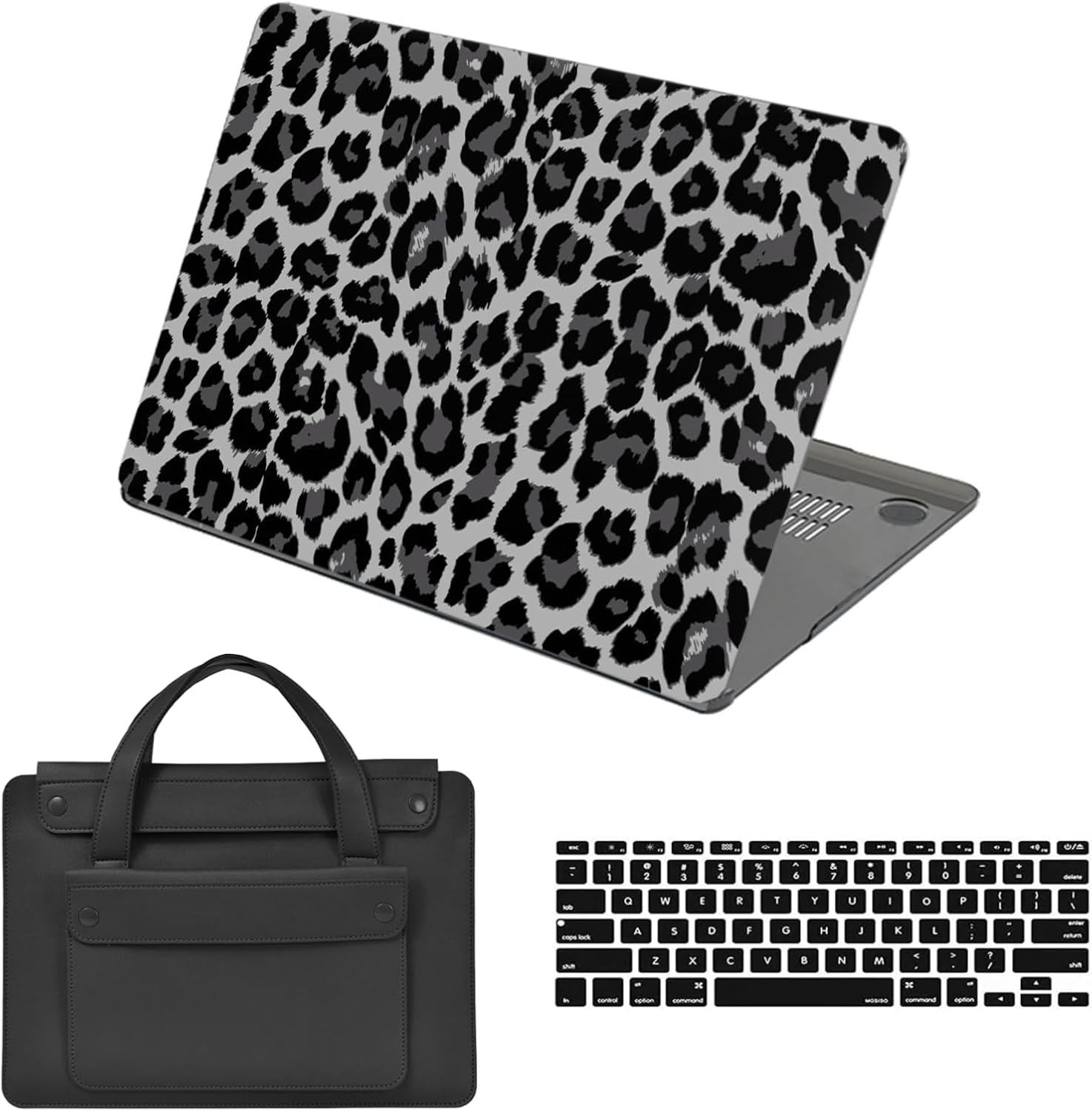 Design Case for MacBook Air M4 M3 M2 13 inch 2025 2024 2023 2022 A3240 A3113 A2681,Plastic Hard Shell & Computer Sleeve Bag & Keyboard Cover for Mac Air 13.6,Clear Orange Cat