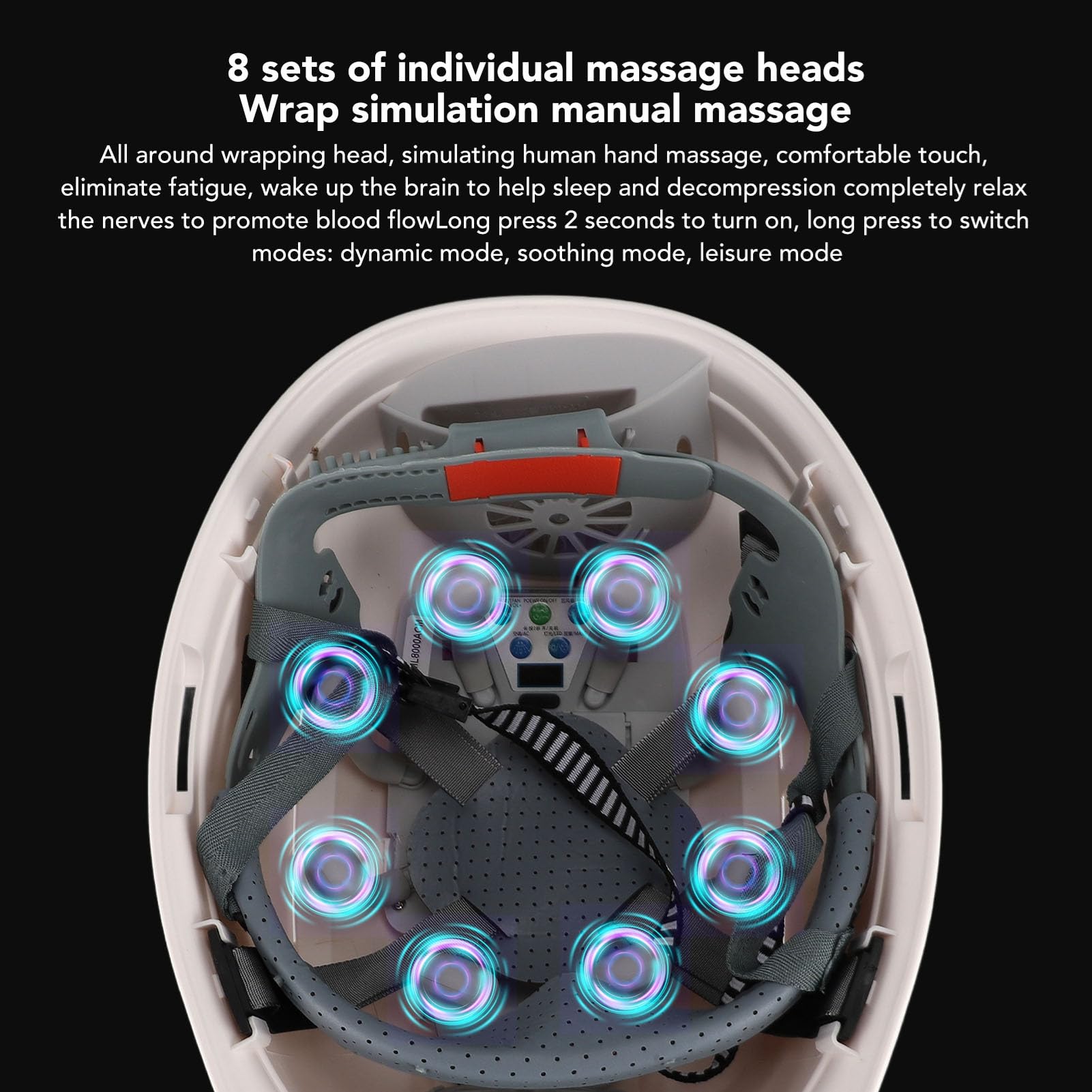 Topiky Casco para Trabajadores de la Construcción con Ventilador Solar, Casco de Seguridad con Enfriamiento de Masaje de 8000 MAh, Cascos Duros a Prueba de Lluvia IPX4 para Hombres, de Trabajo