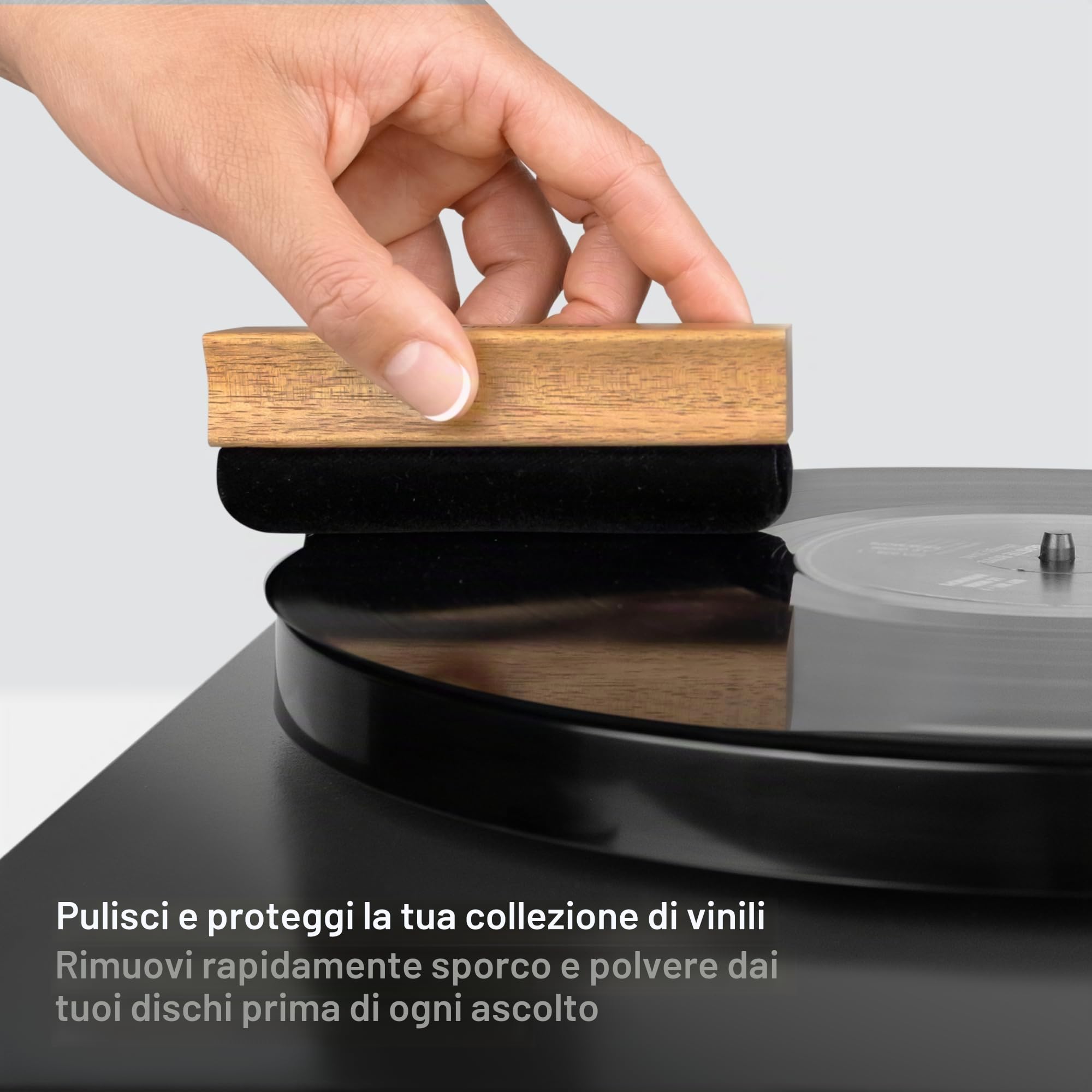 Boundless Audio Kit per la pulizia dei dischi in vinile, kit 5 in 1 per la pulizia dei vinili, include spazzola per dischi in velluto, detergente per pennino, soluzione detergente, spazzola in nylon e