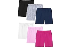 6 Pack Girls Bike Shorts Toddler Biker Under Dress Dance Multi-Color Kids...