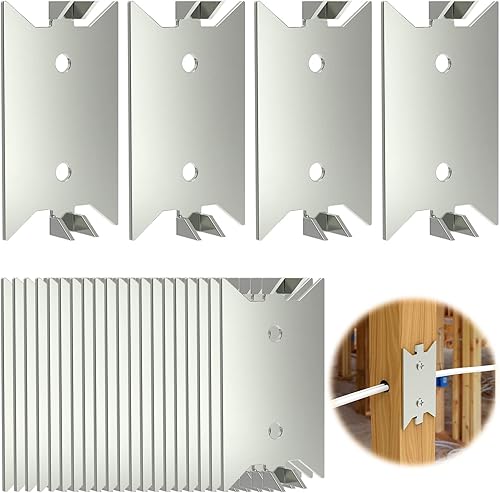 FOROIRON Paquete de 200 placas de clavo para tachuelas de madera, placa protectora de alambre de cable, protector de placa de protección antiuñas,