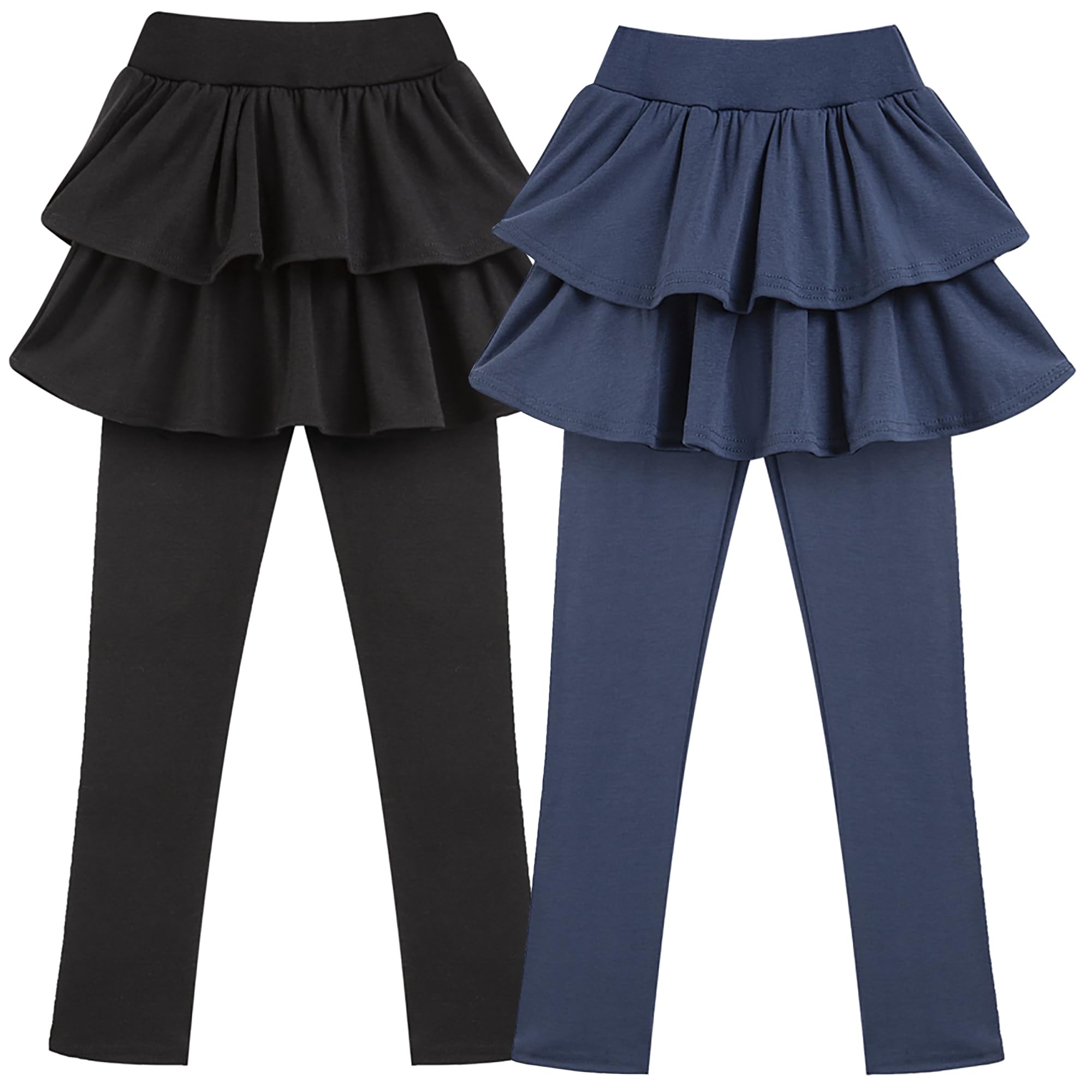 GUOWU - Leggings de Uniforme Escolar para niñas con Faldas elásticas cálidas 4-12 años