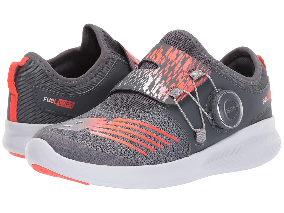 

New Balance Kids PKBVOv1 (Little Kid) (Gunmetal/Alpha Orange) Boys Shoes, Gray