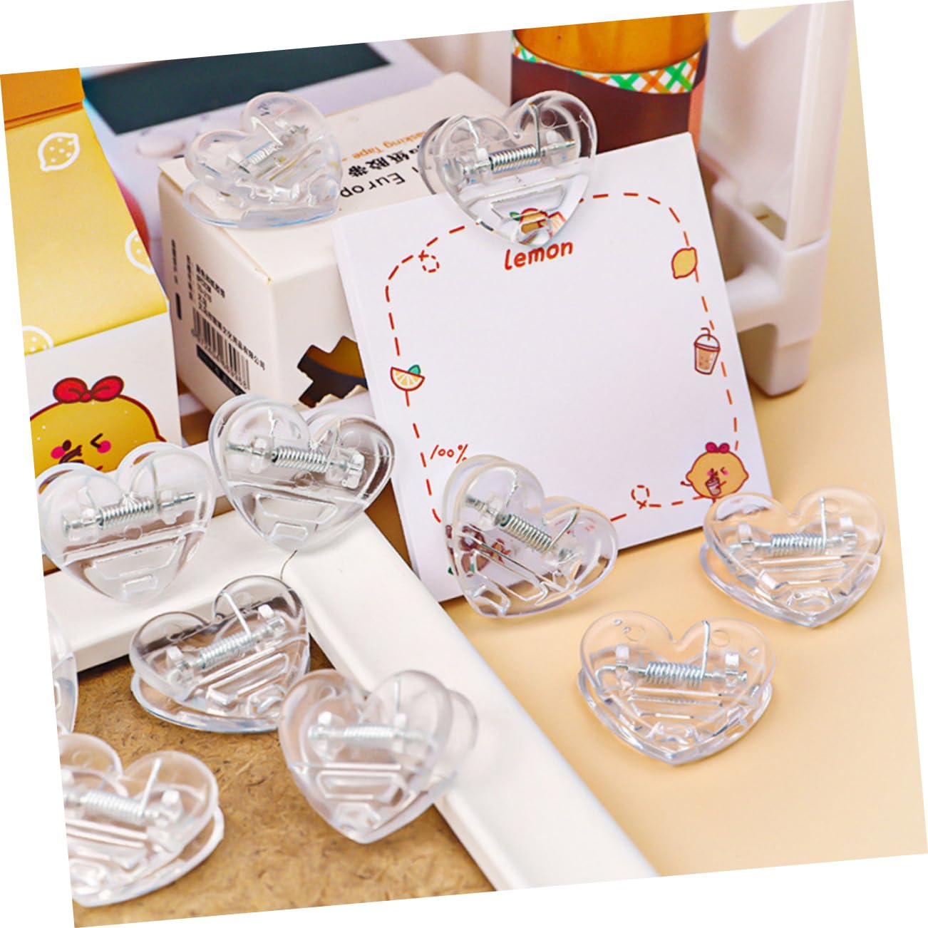 LALAFINA 160pezzi Clip Trasparenti Adorabili Fermagli per Documenti Decorazioni Natalizie e Accessori