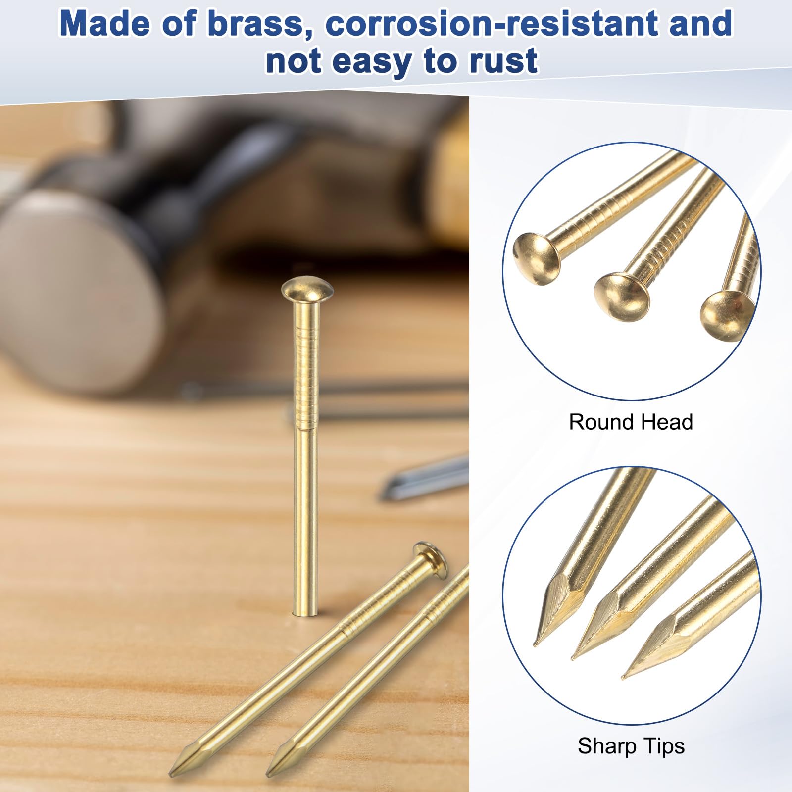 M METERXITY 200-Pack Small Tiny Nails - Image 2