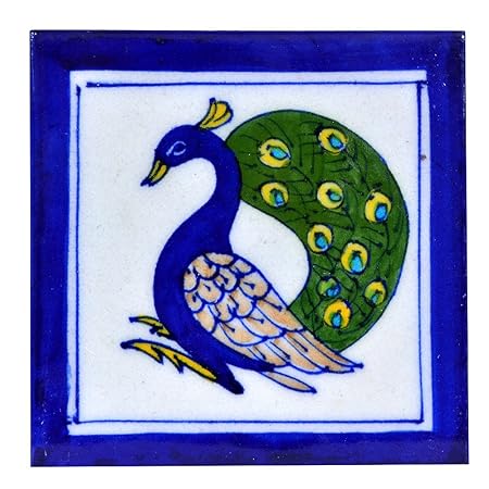 THE HIMALAYA CRAFT Decorative Ceramic Tiles for Wall (Standard Size, Multicolour)