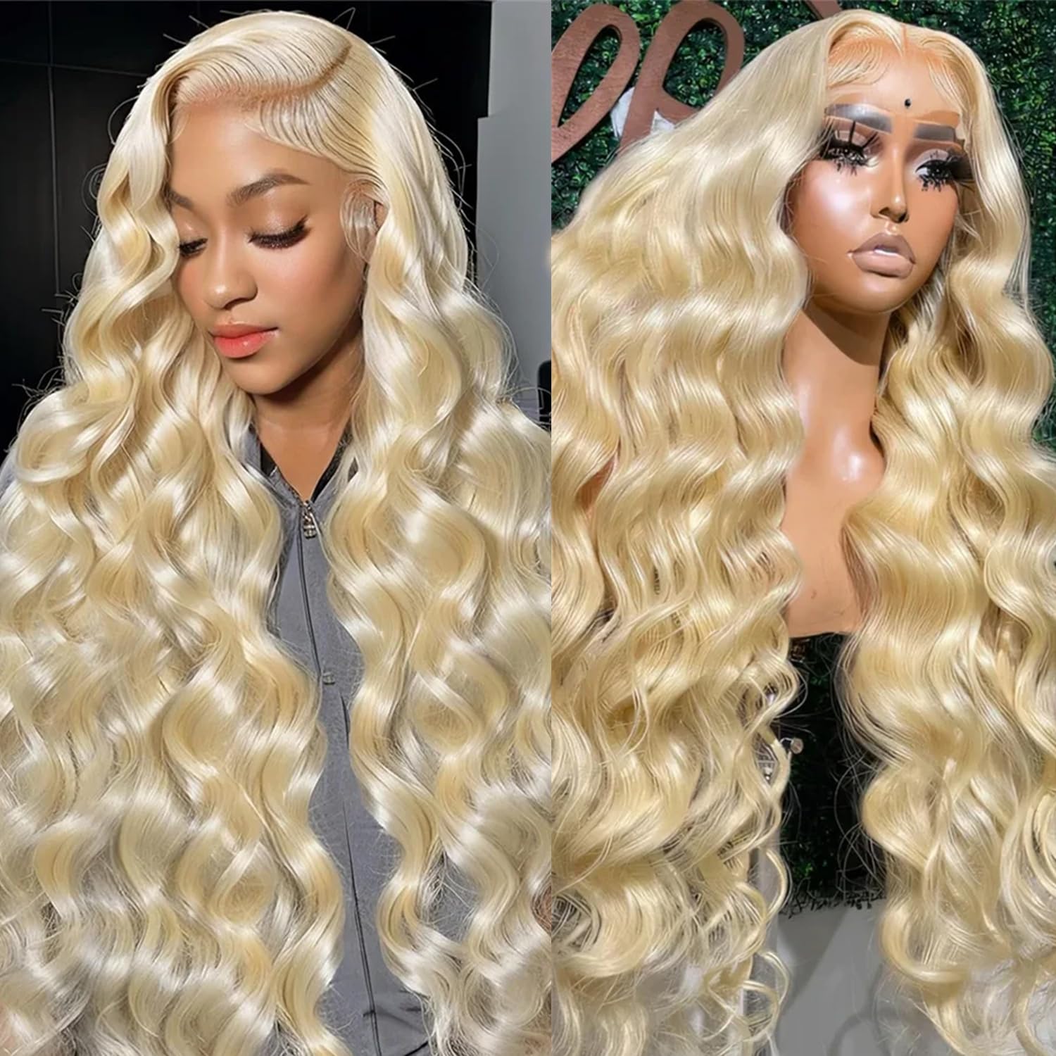 Alimoonbeam 613 13x6 Lace Front Wig Human Hair 200 Density Blonde Body Wave Lace Front Wigs Blonde Wig Human Hair Hd Lace Frontal Wigs 13x6 (30 Inch)