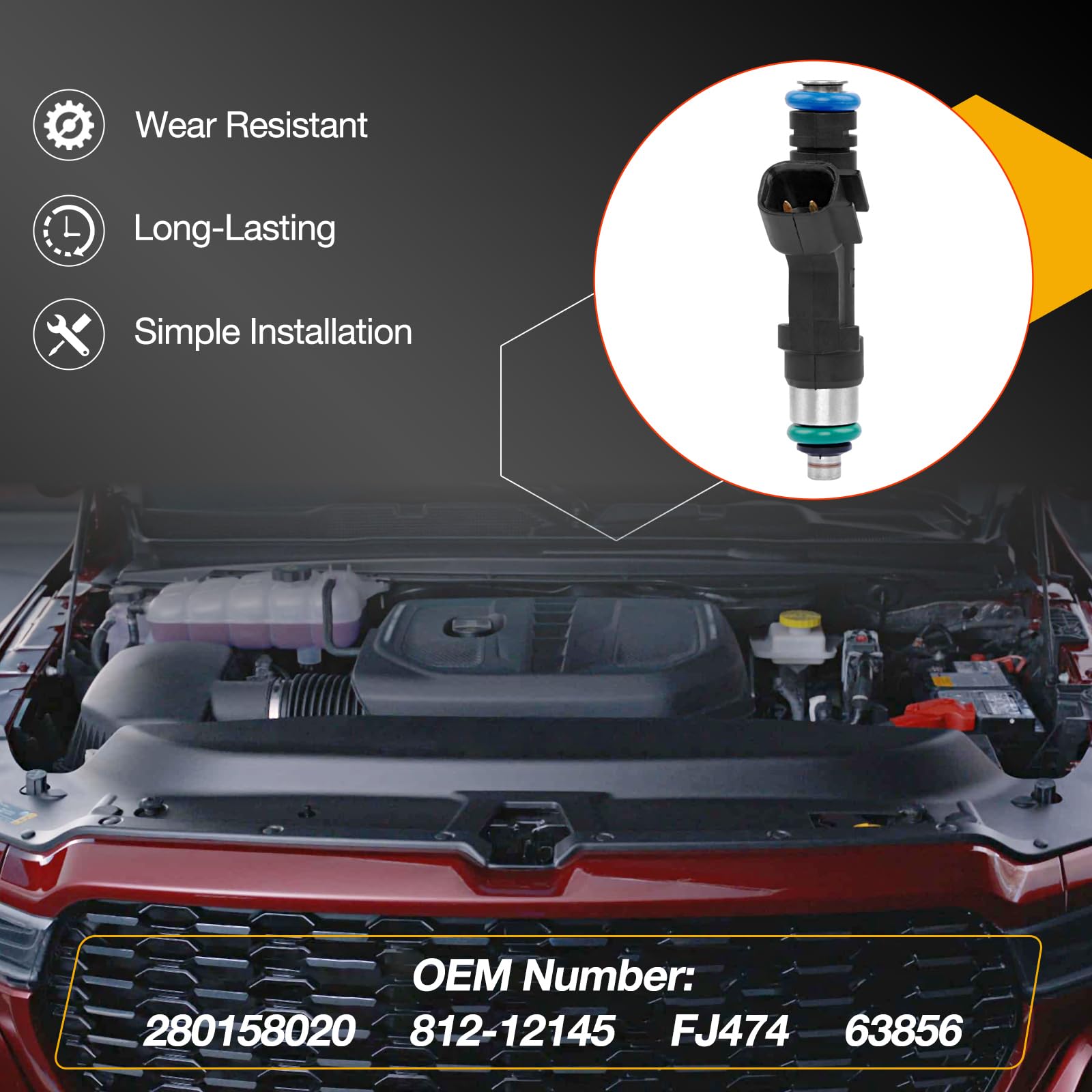 Amazon.com: 0280158020 Fuel Injector Set of 6 Compatible with Jeep