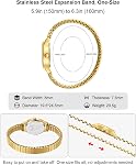 CIVO Dainty Gold Watches for Women: Small Oval Roman Numeral Dial Vintage - Stainless Steel Expansion Band - Dress Watch for Weddings Anniversary Work Outfit