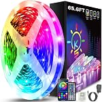 Keepsmile 100ft Led Strip Lights (2 Rolls of 50ft) Bluetooth App Control Led Lights Strip with Remote Music Sync Color Changing RGB Led Lights for Bedroom Room Home Christmas Decor (Lumiere Led 30M)