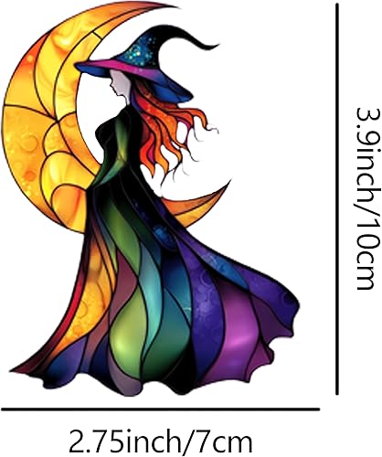 Miniatura 4 de Regalo gótico para mujer, colgante de bruja de luna para automóvil, adorno de decoración del hogar, regalo retro de bruja para amigos góticos y