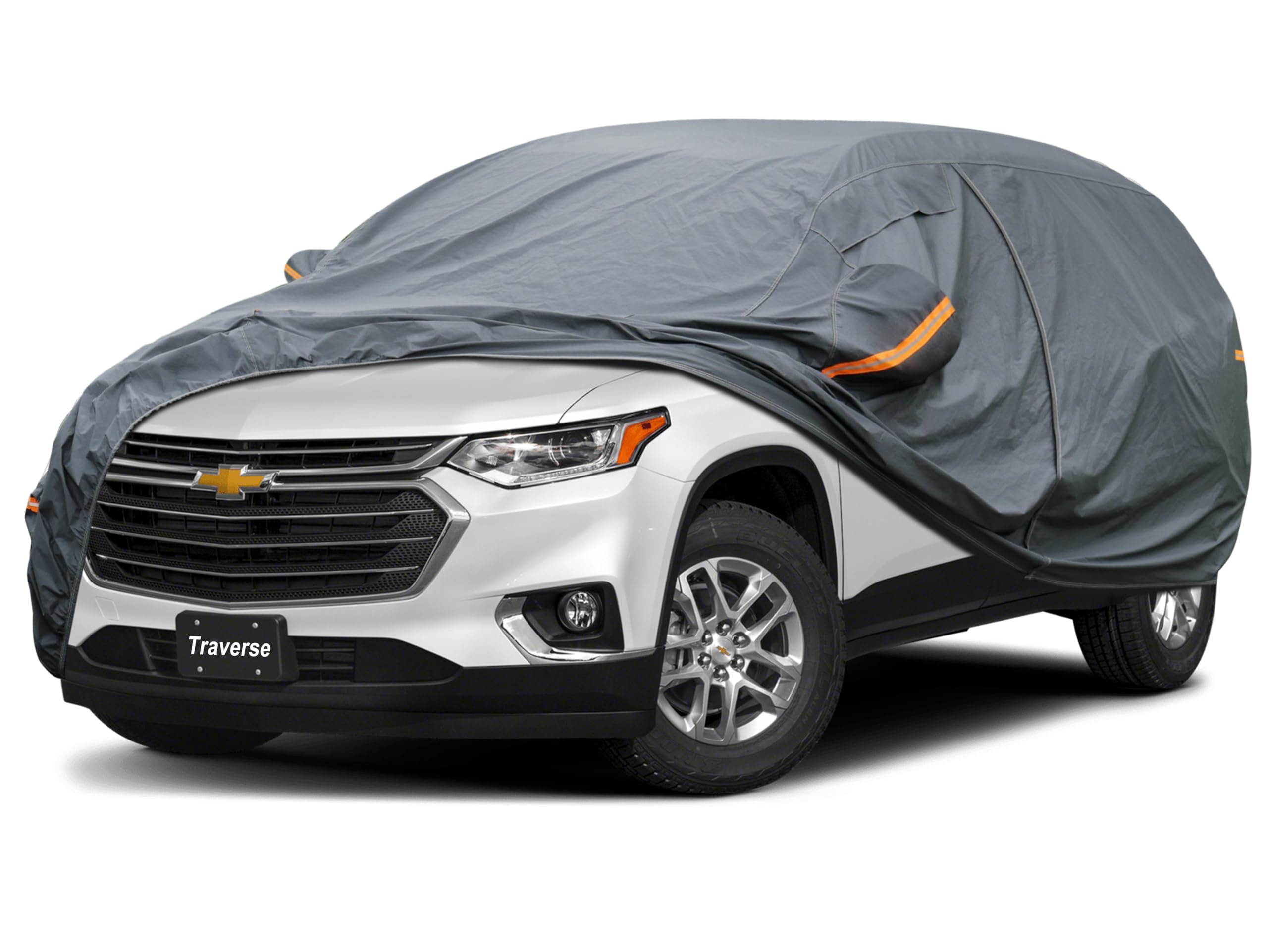 GUNHYI Premium Car Cover Custom Fit Chevrolet Traverse (2009-2026), 16 Layers Heavy Duty Car Cover Waterproof All Weather with Zipper Door for Sun Rain Snow Dust Uv Protection