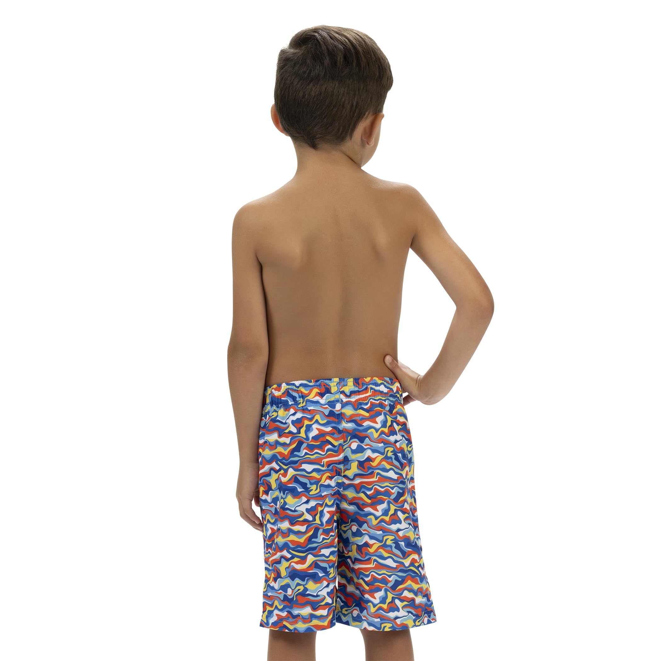 Dolfin Little Toddler Boys Swimsuit Print Swim Trunks (Surfin, 5)