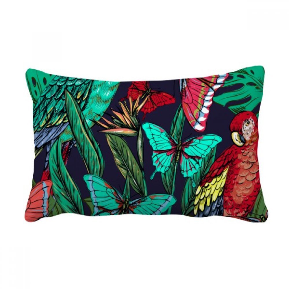 Oreiller lombaire papillon feuille pour décorer un salon