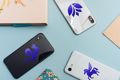 Miniatura 7 de VViViD DECO65 - Paquete de envoltura de vinilo para manualidades, color rojo cromo brillante (7 pies x 1 pie) + azul brillante (7 pies x 11.8